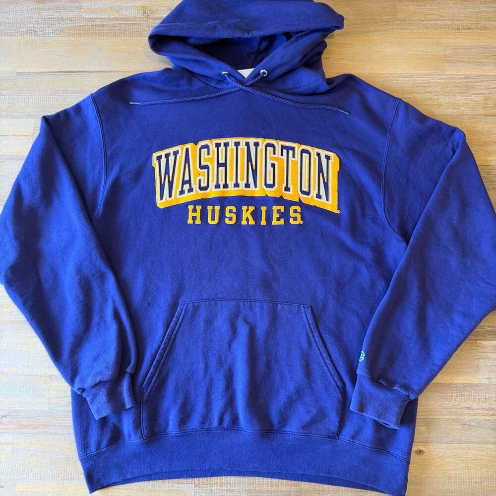 Champion Washington Huskies Hoodie Size L Purple College Sweatshirt